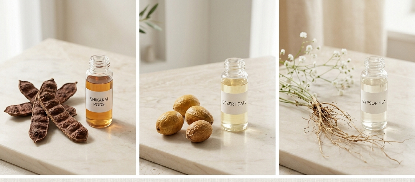 Natural Saponins extracted from Shikakai, Desert Date and Gypsophila Roots